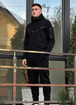 Спортивный костюм nike tech fleece black5 фото