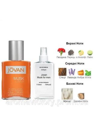 Jovan musk for men 110 мл - духи для чоловіків (джован муск фор мен) дуже стійка парфумерія