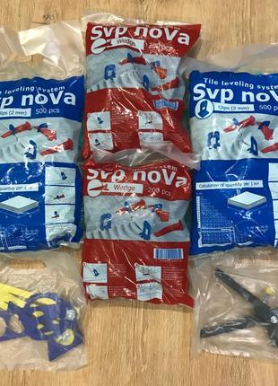 Акція!! 1000 затискачів 2 мм + 400 клинів + 1 інструмент (метал) + шаблон для розмітки отворів.