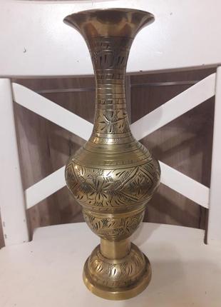 Індійська вінтажна ваза із латуні 70х років