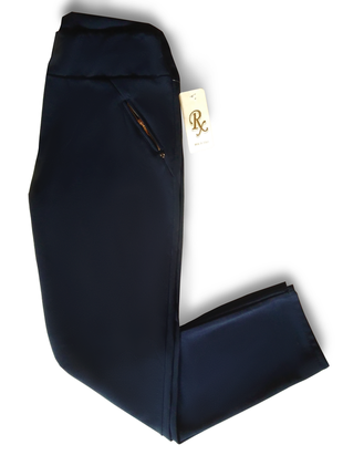 Итальянские классические темно-синие женские брюки прямые