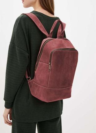Шкіряний жіночий рюкзак tarwa rw-2008-3md марсала