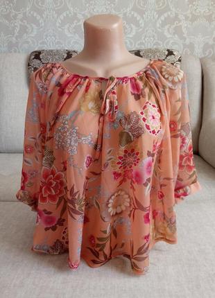 Легкая разноцветная блуза блузка кофта