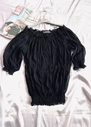 Шифонова  блуза  з відкритими плечима sandro ferrone, італія1 фото