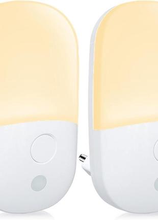 2 шт розетка для нічника з датчиком освітлення і регульованою яскравістю тепло-білий babyliya