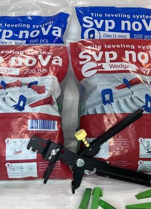 Безкоштовна доставка. система вирівнювання плитки нвп нова 1000 затискачів 1 мм, 400 клинів, 1 мет. інструмент