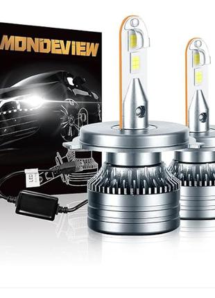 Mondeview h4 світлодіодні лампи для фар 60 вт 16000 лм 6000 к