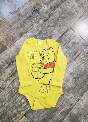 Боді, бодік з довгим рукавом, disney, winnie pooh, р. 92-98, 2-3 роки, довжина 48см