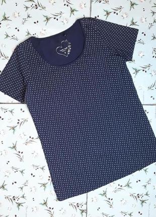 🎁1+1=3 якісна базова синя футболка в принт laura torelli, розмір 44 — 46