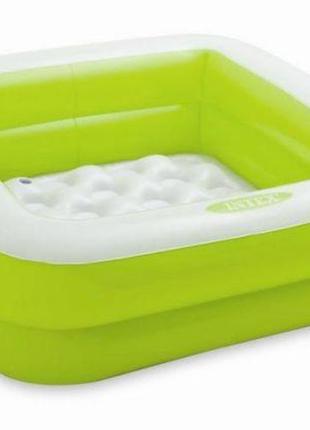 Intex 57100 (85 x 85 x 23см) надувной детский бассейн "зеленый"