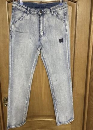 Летние светлые прямые джинсы 50-52 р