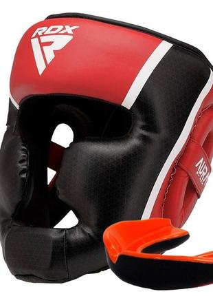 Боксерський шолом rdx aura plus t-17 red/black l (капа у комплекті)