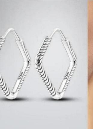 Сережки срібло silver_pandora original  оригінал
