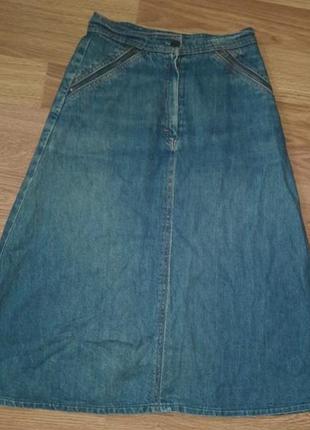 Винтажная джинсовая юбка, размер s (арт910)