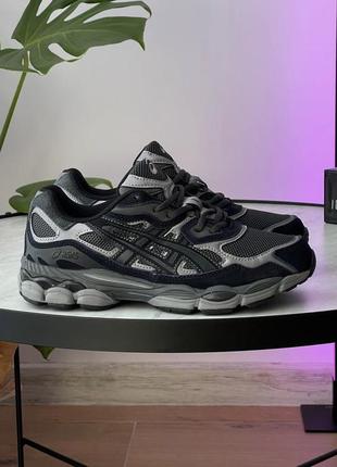 Асікс кросівки чорні asics gel nyc 'graphite grey black'