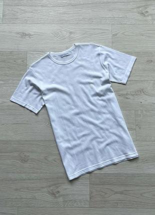 Шикарна футболка richard james savile row cotton mesh t-shirt white