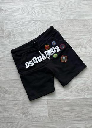 Шикарные шорты dsquared2 patchwork sweat shorts black