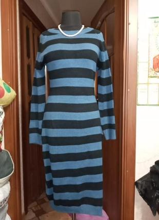 Платье новое теплое,полосы,агрулис,р.50,48 китай ц.300 гр