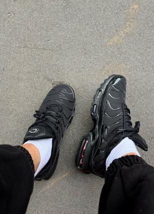 Кросівки чоловічі чорний колір air max tn black шкіра/текстиль 42/44