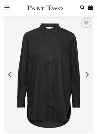 Нова.сорочка брендова part two lulas cotton poplin shirt black. зі свіжих колекцій cos