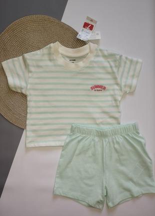 Костюм, комплект для девочки, шорты и футболка на 4 года (98-107 см)