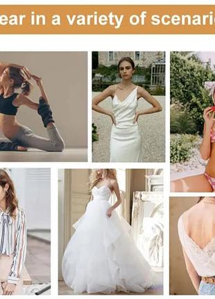 Самоклеющийся/силиконовый/клейкий/на клею флай бра/fly bra/бюстгалтер/лиф-невидимка/бюст-невидимый/ бесшовный на липучках с пуш ап/push-up7 фото