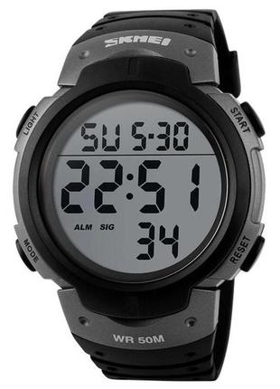 Часы наручные мужские skmei 1068tn, брендовые мужские часы, часы мужские спортивные. цвет: титан