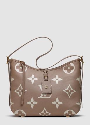 💎 сумка в стилі louis vuitton carryall pm bicolor monogram empreint leather beige