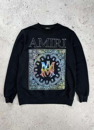 Amiri logo crewneck sweatshirt чоловіча кофта світшот