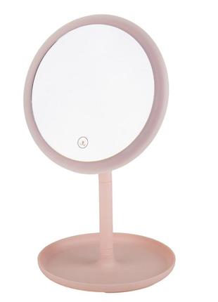 Настольное зеркало с подсветкой "pink", 30 см