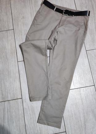 Чиносы брюки бежевые штаны светлые мужские базовые классика