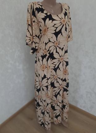 Вілмінна натуральна сукня в ромашку великий розмір