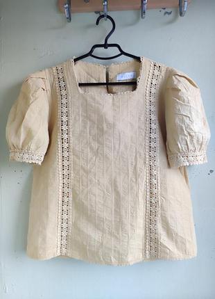 Оригінальна блуза топ у етно стилі вишиванка від бренду olive англія оверсайз