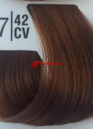 Крем-фарба для волосся 7 / 42сv мідний перламутровий блонд basic color spa master professional, 100 мл