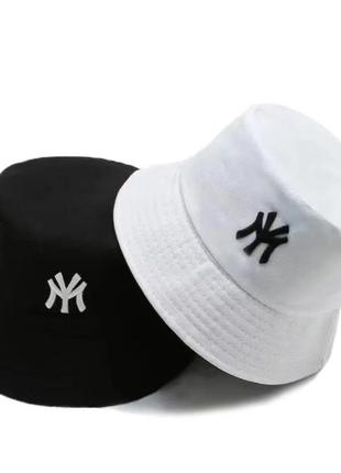 Панама капелюх ny new york yankees (йорк янкіз) двостороння чорна біла1 фото