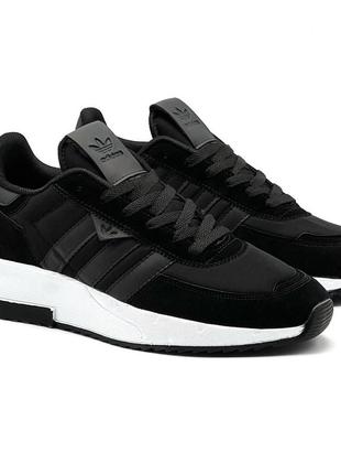 Кросівки adidas zx текстиль/замша чорний колір 40/41 р-р