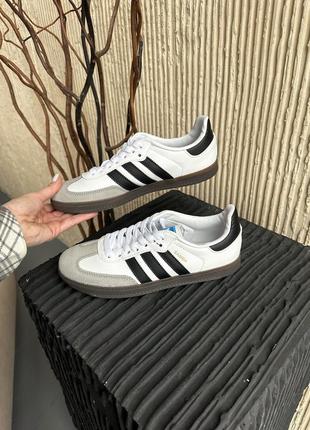 Кросівки жіночі adidas samba white  шкіра/замша 36/37/38/39/40/41