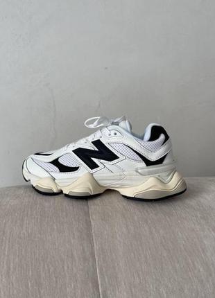 Кросівки чоловічі new balance 9060 black/white білий колір шкіра/текстиль 42/44