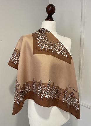 Шелковый платок бренд christian dior оригинал