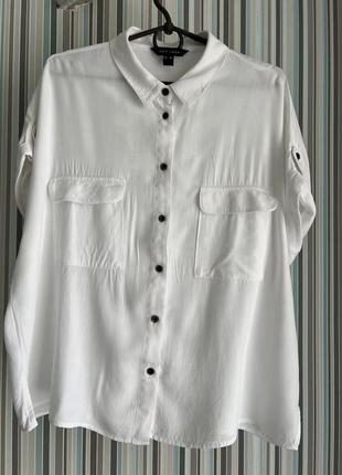 Блузка белая легкая ткань