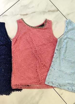 Пакет женских брендовых летних вещей майки, кофточки, блузки xs (36) в состоянии новых