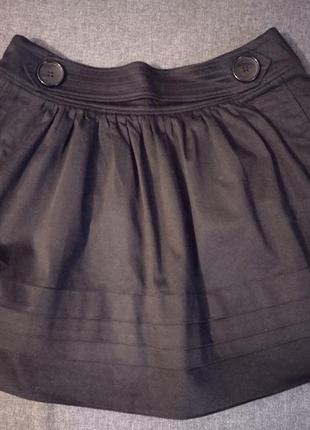 Женская стильная коттоновая короткая юбка