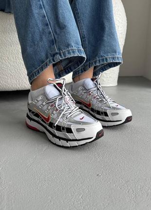 Nike p-6000 white/silver/red