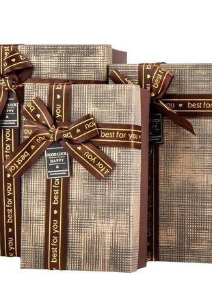 Набір з 3 коробок "дари кохання", коричневий