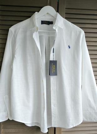 Рубашка белая polo ralph lauren