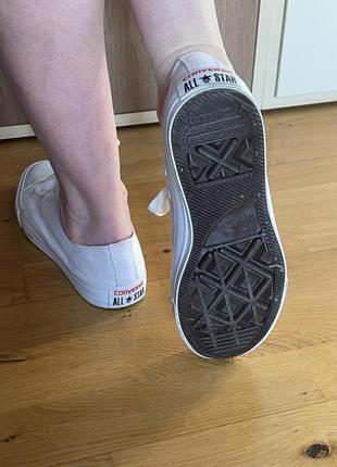 Білі жіночі кеди кросівки від converse5 фото