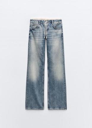 Джинси з подвійним поясом zara  6045/0493 фото