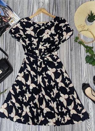 Тонка міді сукня з метеликами із віскози dorothy perkins #178