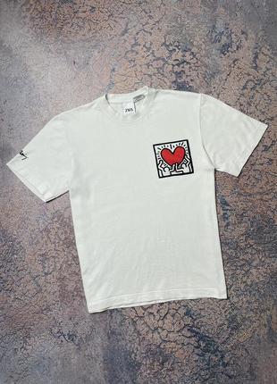 Футболка zara x keith haring