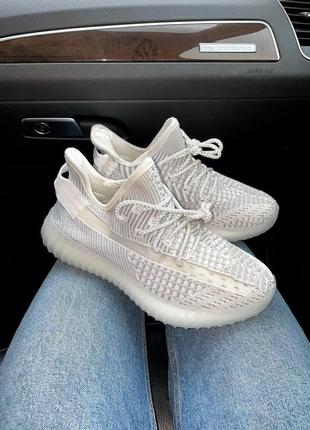 Кросівки жіночі yeezy 350 static reflective сірий колір текстиль 36/37/38/39